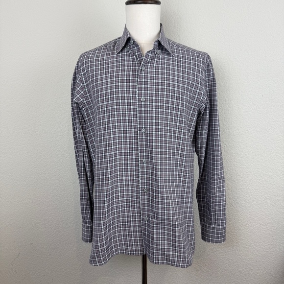 Ermenegildo Zegna Other - Ermenegildo Men’s Check Long Sleeve Button Down | Large